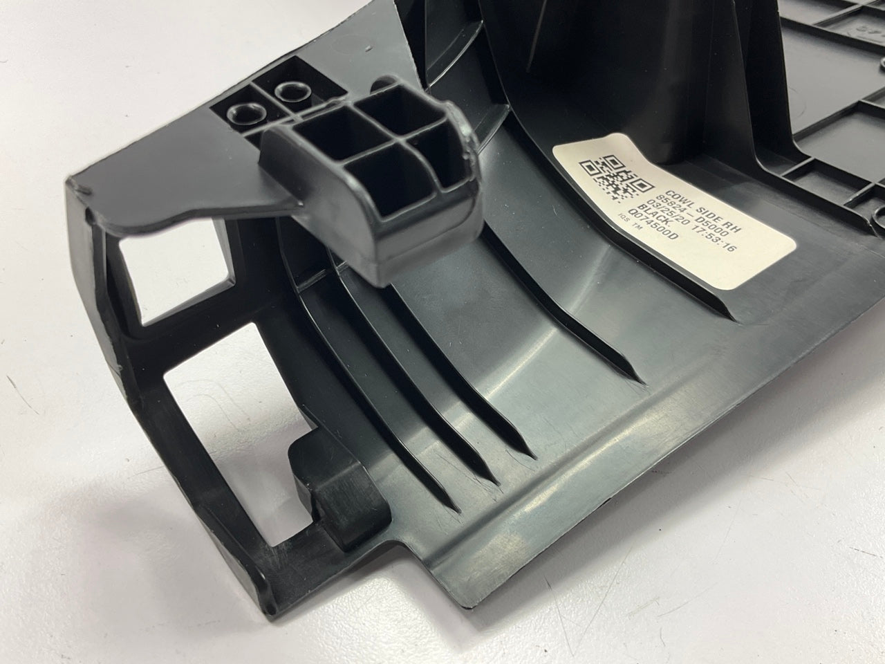 Front Right Passengers Interior Kick Panel, Black, OEM For 2016-2020 Kia Optima