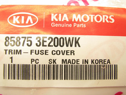 NEW - OEM 858753E200WK Fuse Box Cover Panel For 2007-2009 Kia Sorento