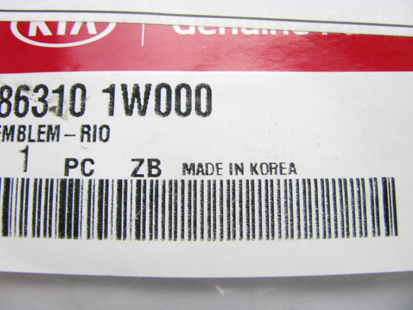 NEW GENUINE *Rio* Hatch Emblem OEM For 12-17 Kia Rio Hatchback 863101W000