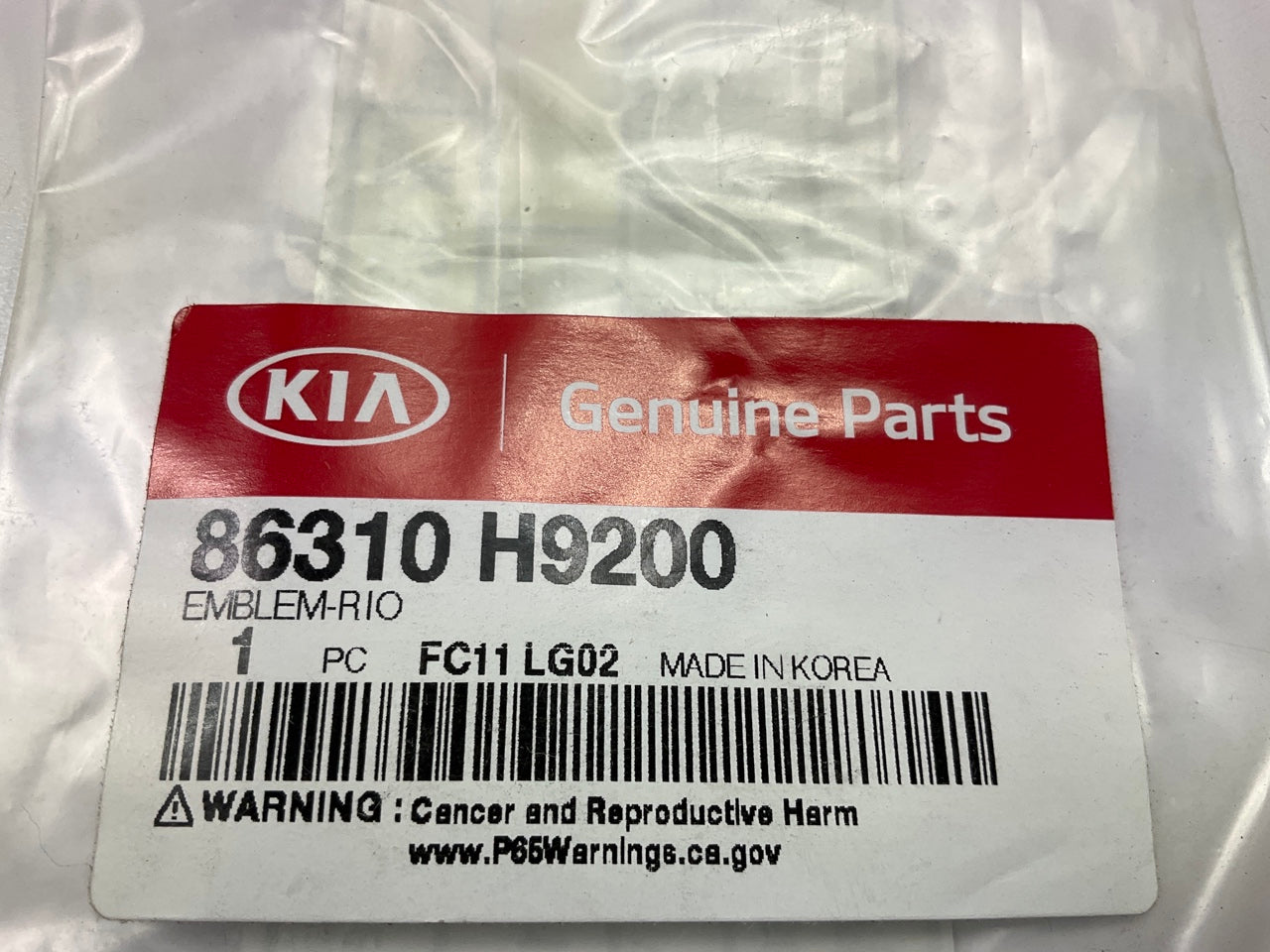 NEW Rear Trunk Lid Emblem OEM For 2018-2022 Kia Rio SEDAN 86310H9200