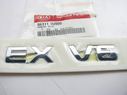 NEW - OEM 863111U000 EX V6 Hatch Liftgate Emblem For 2011-2013 Kia Sorento