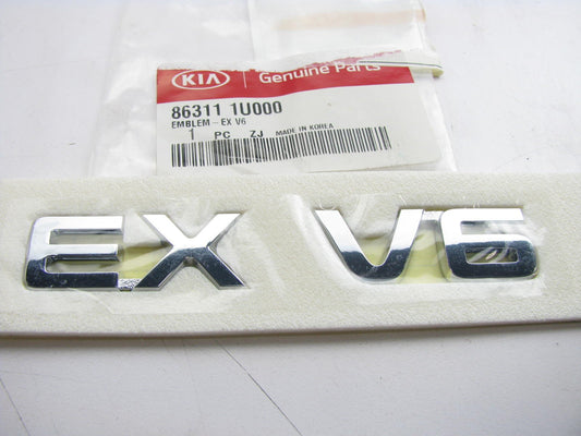 NEW - OEM 863111U000 EX V6 Hatch Liftgate Emblem For 2011-2013 Kia Sorento