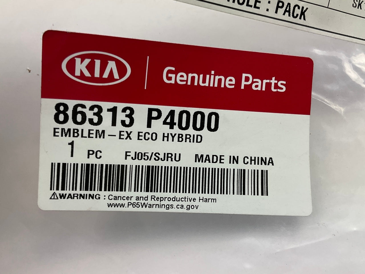 NEW Emblem ''EX Eco Hybrid'' OEM For 2021-2024 Kia Sorento Hybrid 86313P4000