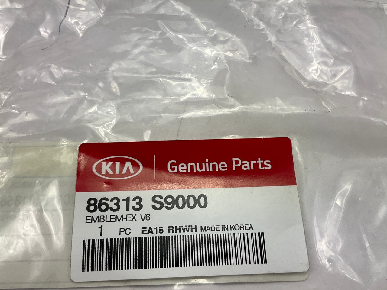 NEW - OEM 86313S9000 Rear Hatch ''EX V6'' Emblem For 2020-2022 Kia Telluride