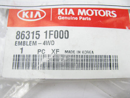 New Genuine (4WD) Emblem Badge Nameplate OEM For 2005-2007 Sportage 863151F000