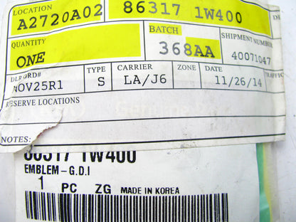 NEW GENUINE 863171W400 REAR GDI Emblem OEM For 2012-2017 Kia Rio