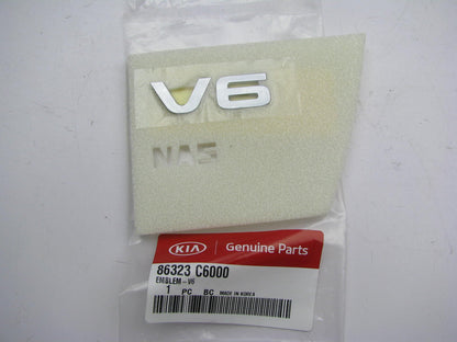 New OEM Rear Liftgate Tailgate *V6* Emblem Badge For 2016-20 Sorento 86323C6000