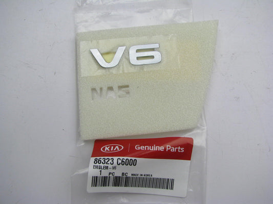 New OEM Rear Liftgate Tailgate *V6* Emblem Badge For 2016-20 Sorento 86323C6000