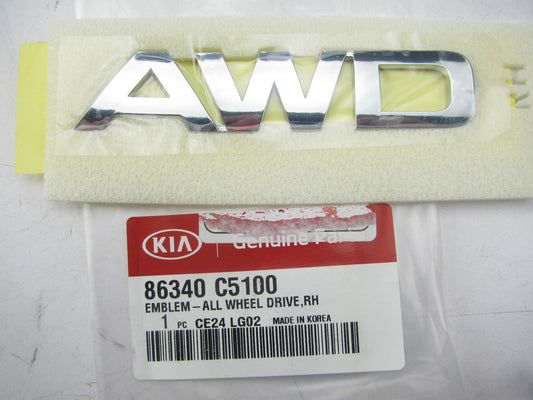 NEW - OEM 86340C5100 Front Right Door AWD Emblem For 2016-2020 Kia Sorento