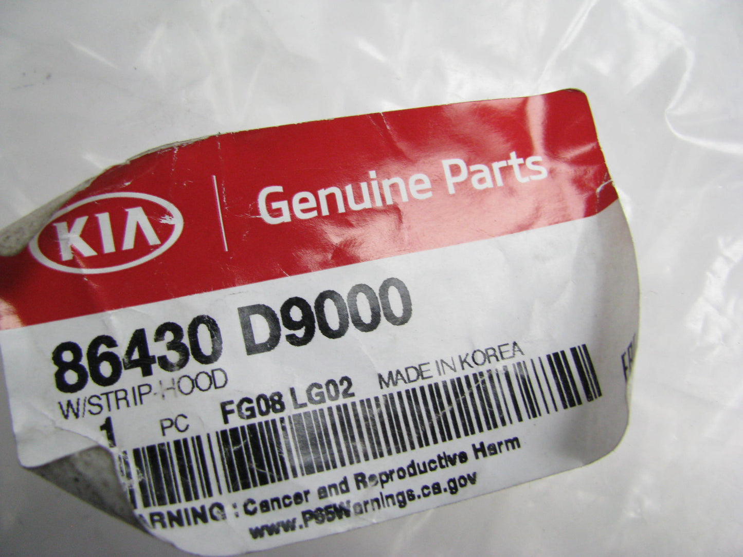NEW Hood Weatherstrip Seal OEM For 2017-2022 Kia Sportage 86430D9000