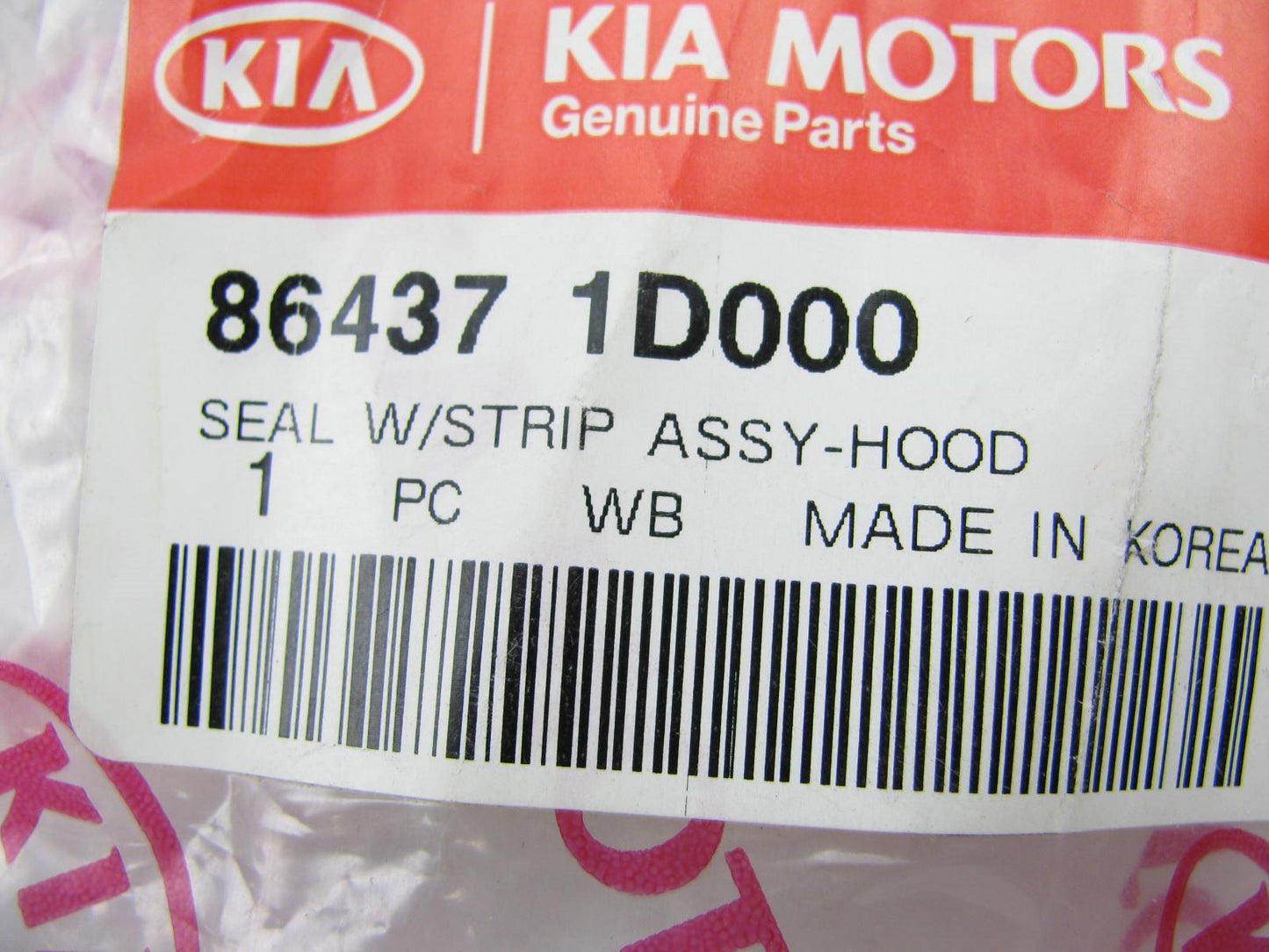 NEW GENUINE Front Lower Hood Weatherstrip Seal OEM For 2006-2011 Kia Rondo