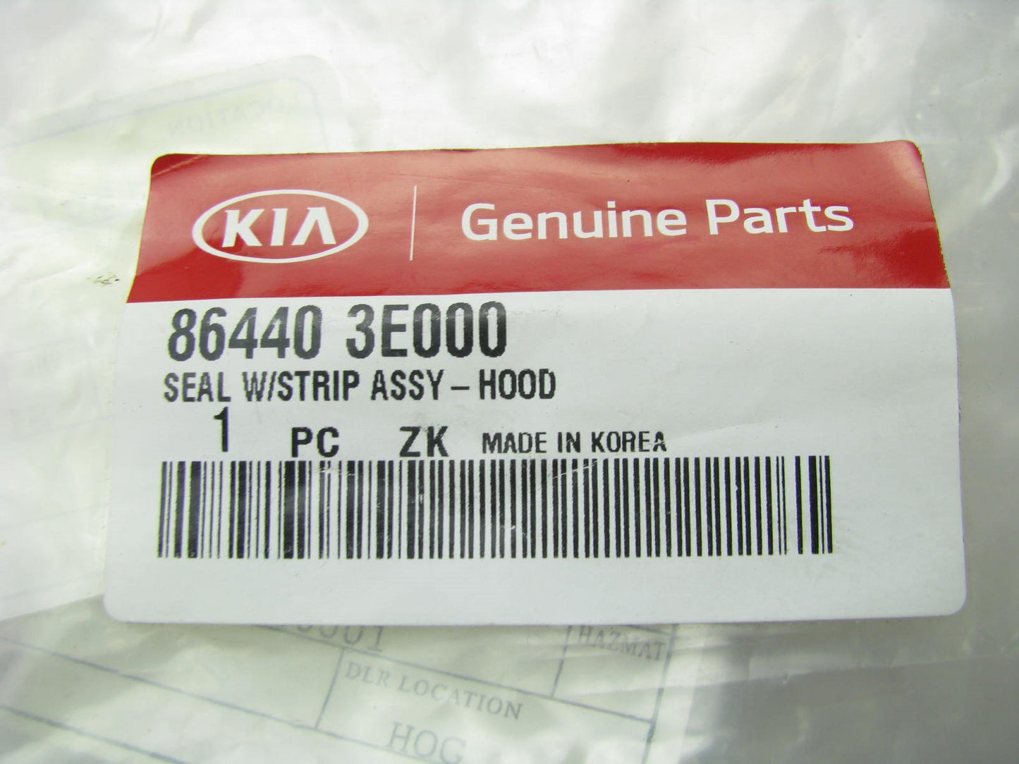 864403E000 Front Hood Weather Stip Seal OEM For Kia Sorento 2003-2009