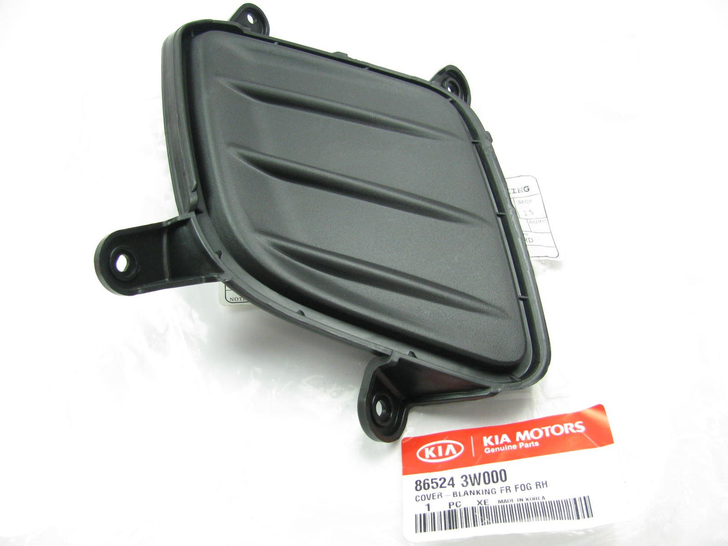 Blank Fog Light Bumper Hole Cover - Right Passenger Side  OEM For 11-13 Sportage
