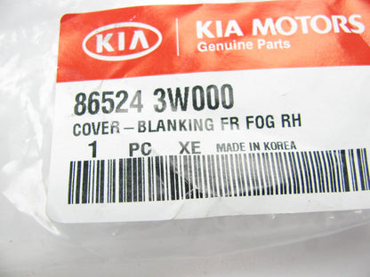Blank Fog Light Bumper Hole Cover - Right Passenger Side  OEM For 11-13 Sportage