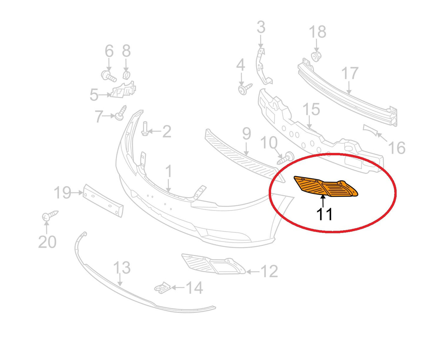 New - Left Drivers Side Bumper Fog Lamp Blanking Cover For 2010-2013 Kia Forte