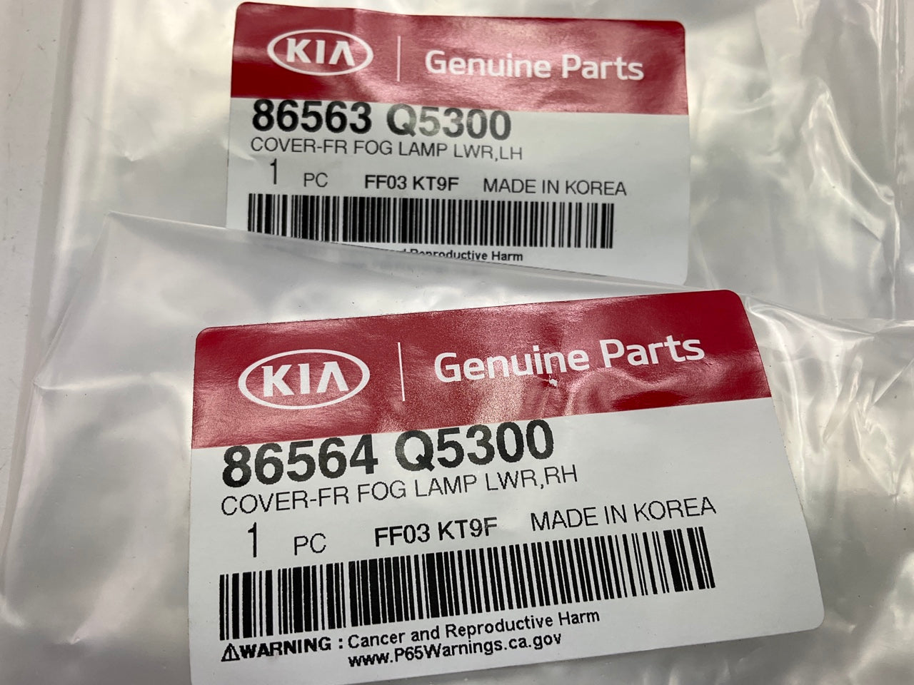 NEW Fog Light Fog Lamp Trim Bezels, Left + Right, OEM For 2021-2023 Kia Seltos