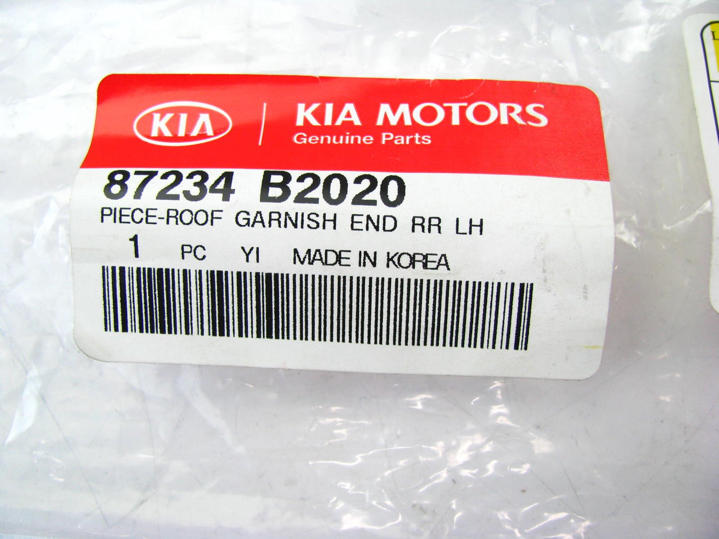NEW - OEM Rear Left Side Roof Rack End Cover Cap For 2014-18 Kia Soul 87234B2020
