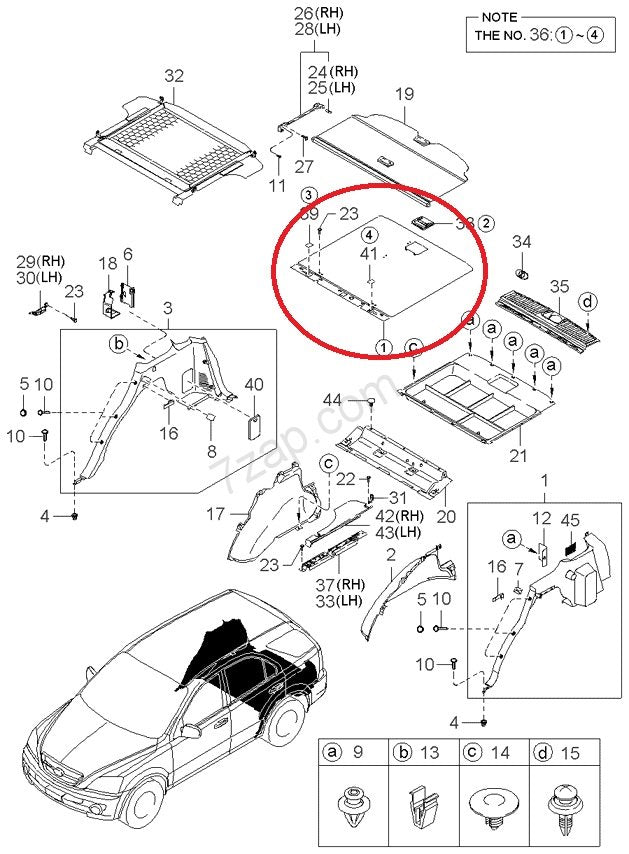 NEW Rear Hatch Luggage Compartment Cover OEM For 03-06 Kia Sorento 872803E100CY