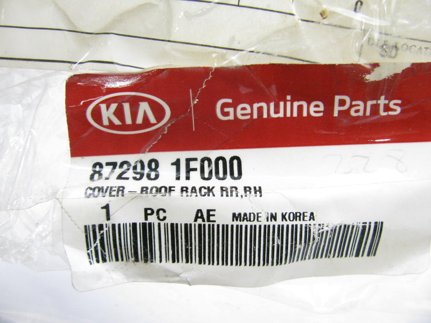 Rear Right Passengers Side Roof Rack Cover Cap OEM For 06-10 Sportage 872981F000