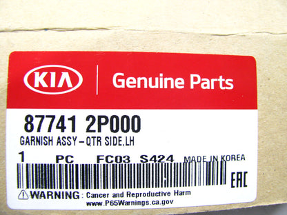 Rear Fender Wheel Molding Left Drivers Side For 11-15 Kia Sorento 877412P000