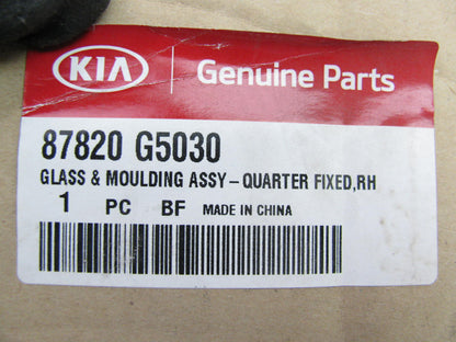NEW Right Passengers Rear Quarter Panel Glass For 2017-2020 Kia Niro 87820G5030