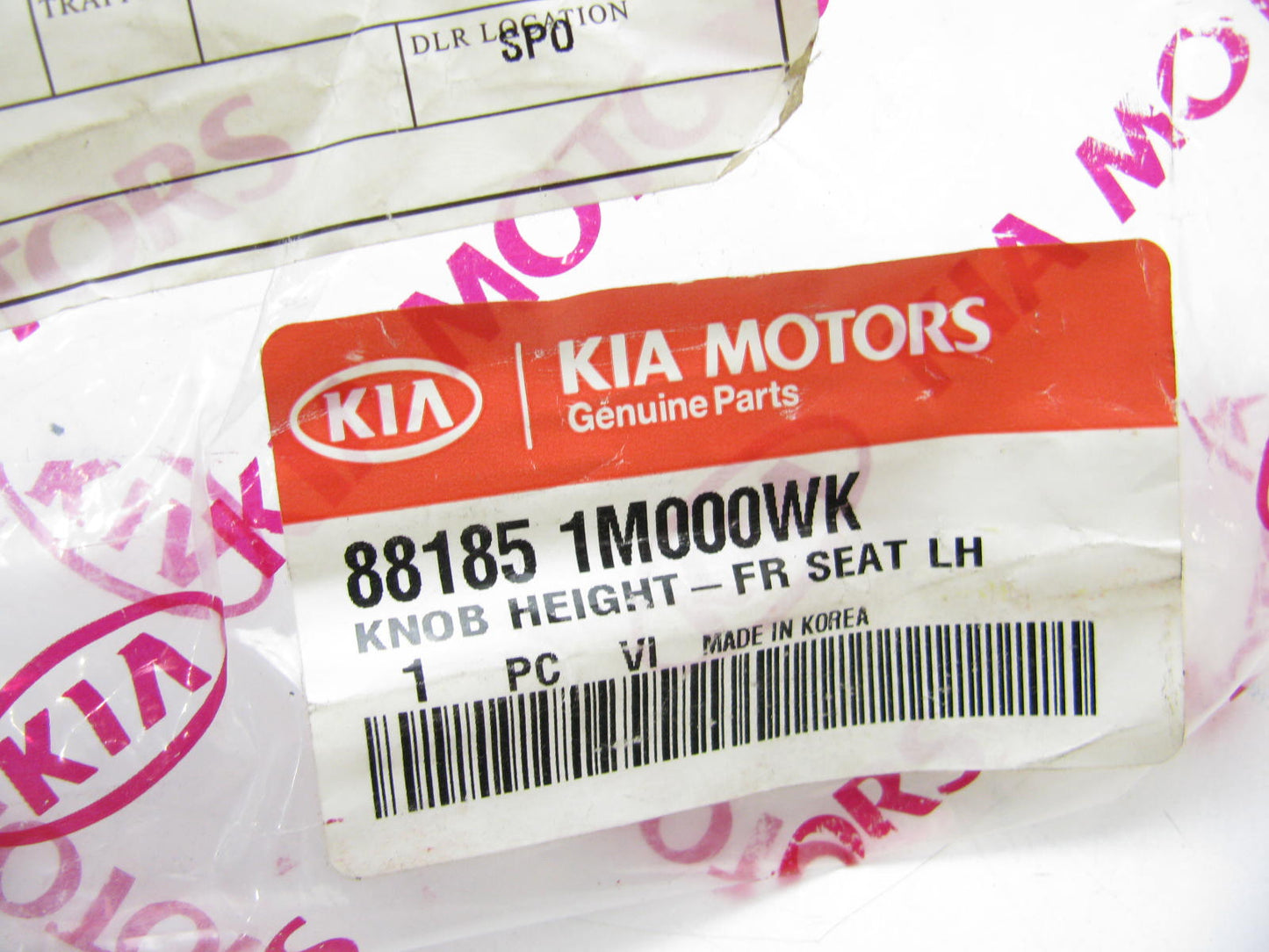 Front Seat, Left Driver Side Height Adjust Knob OEM For 10-13 Forte 881851M000WK