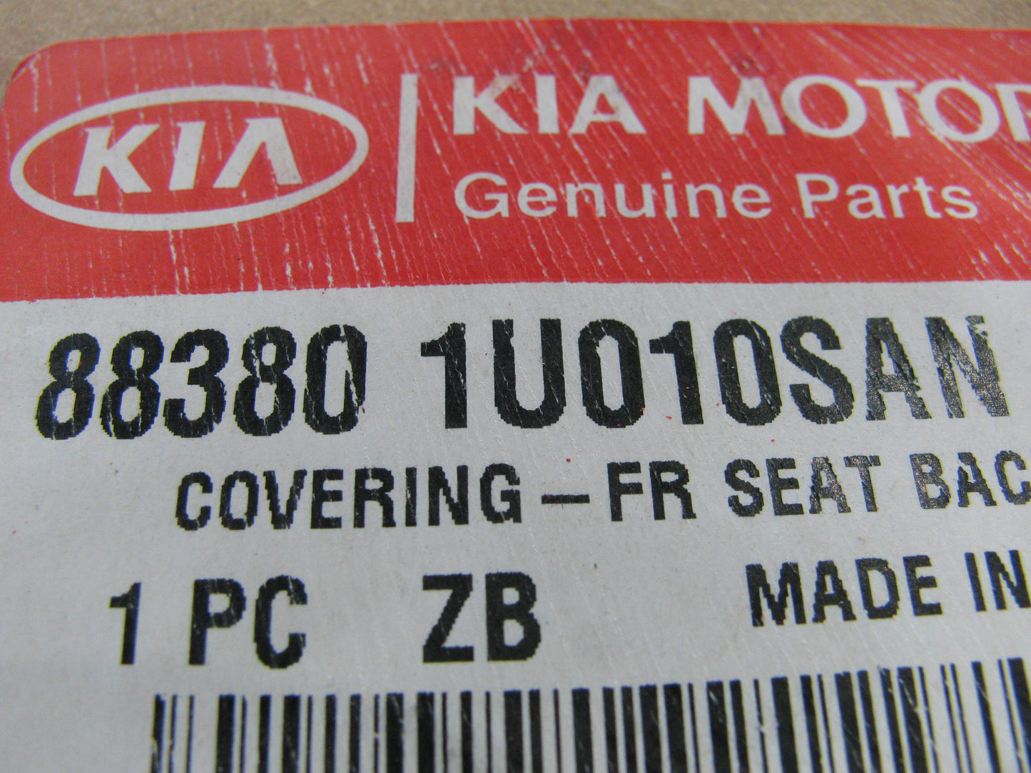 NEW 883801U010SAN FRONT LEFT Back Seat Cover GRAY OEM For 2009-2012 Kia Sorento