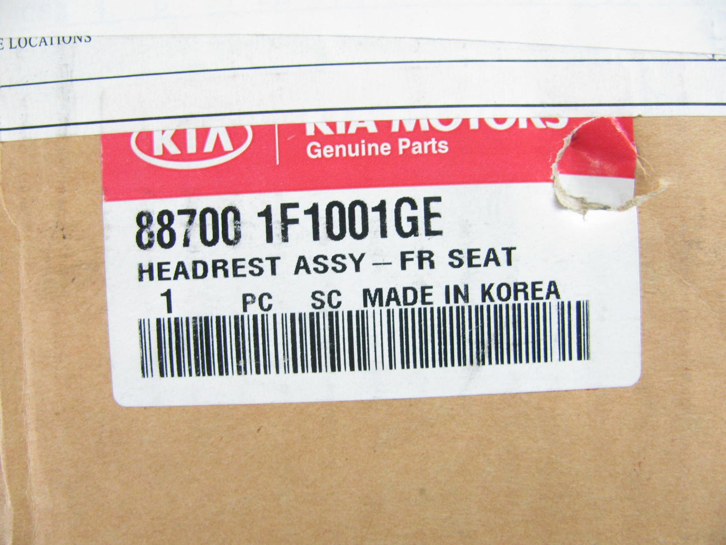 NEW Genuine OEM Headrest Head Rest For 2005-2006 Kia Sportage 887001F1001GE