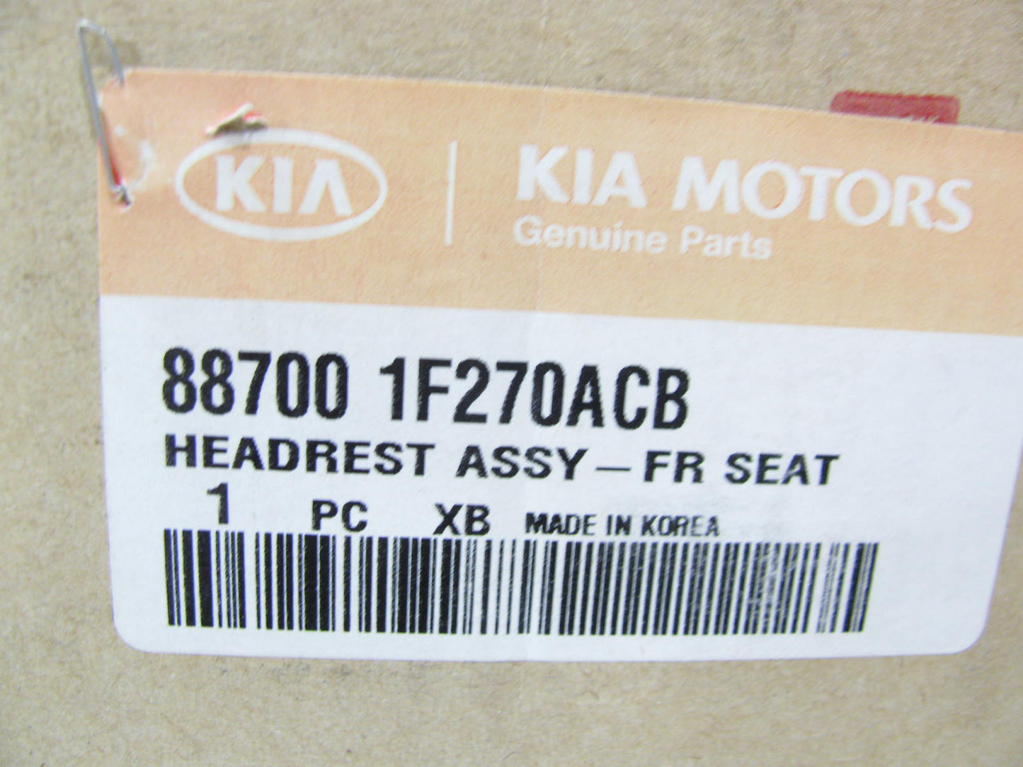 NEW - OEM 887001F270ACB Front Seat Headrest For 2006-2010 Kia Sportage