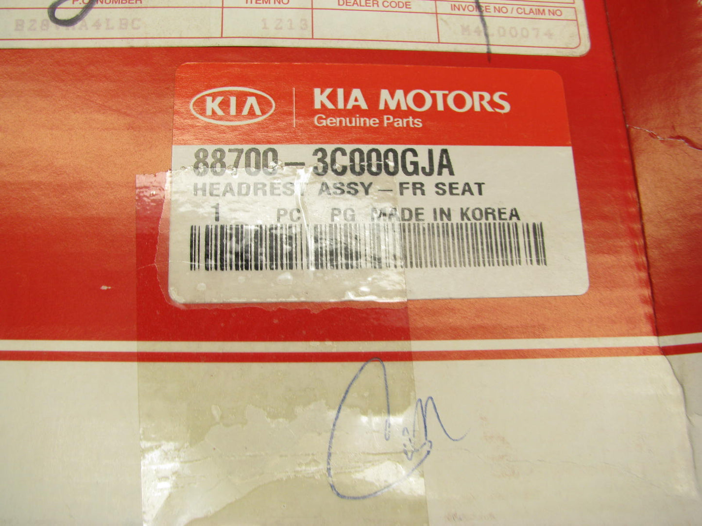 Front Drivers Left Seat Headrest Gray 887003C000GJA For 2001-2002 Kia Optima