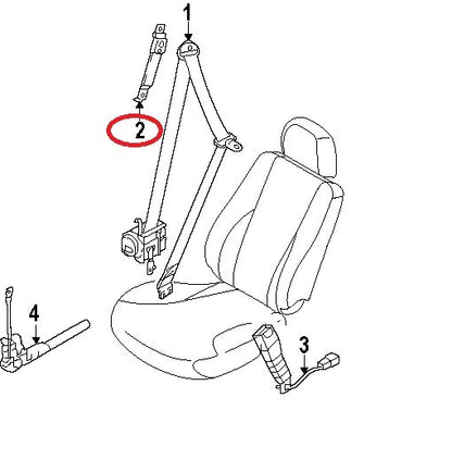 NEW - OEM Front Seat Belt Height Slack Adjuster For 2011-2015 Kia Optima