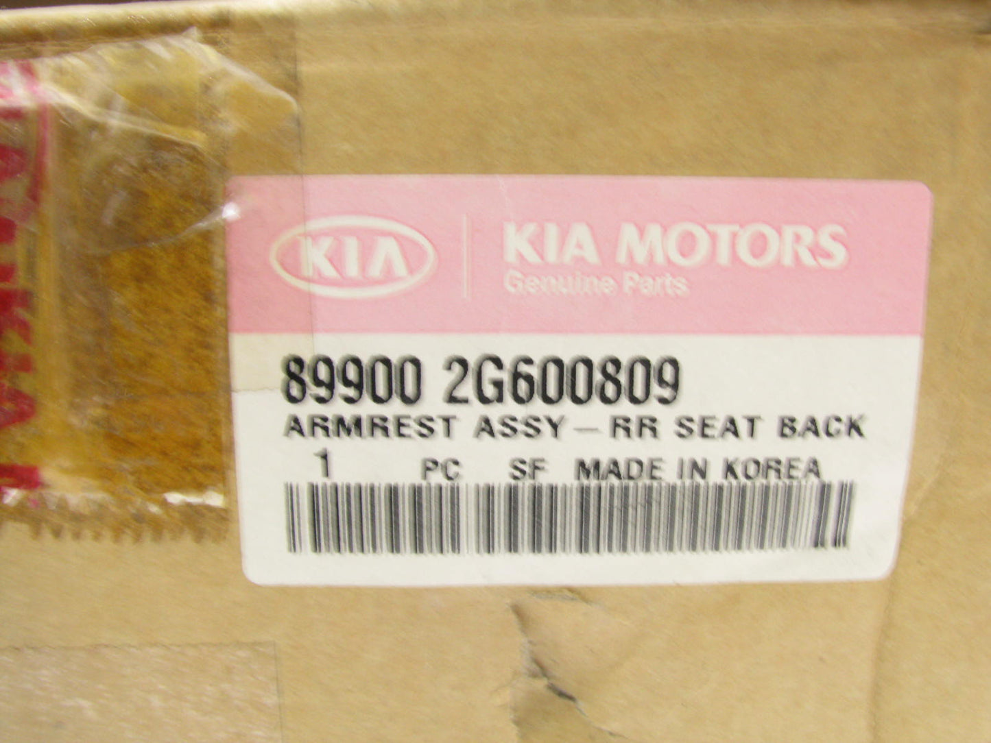 NEW - OEM Rear Armrest Gray Leather 899002G600809 For 2006-2008 Kia Optima