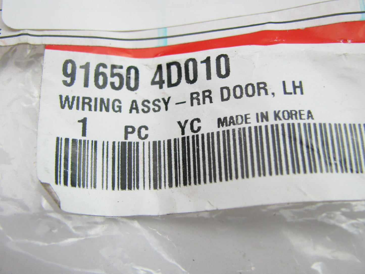 NEW - OEM Genuine REAR LEFT Door Wire Harness For 2007-12 Kia Sedona 916504D010