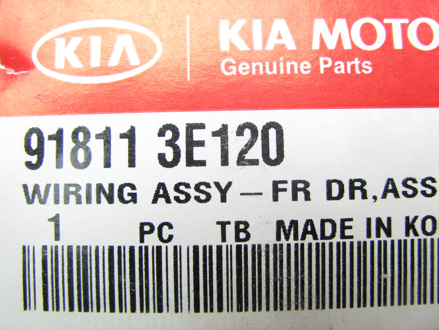 NEW OEM GENUINE Front Right Door Wire Harness For 2006-08 Kia Sorento 918113E120