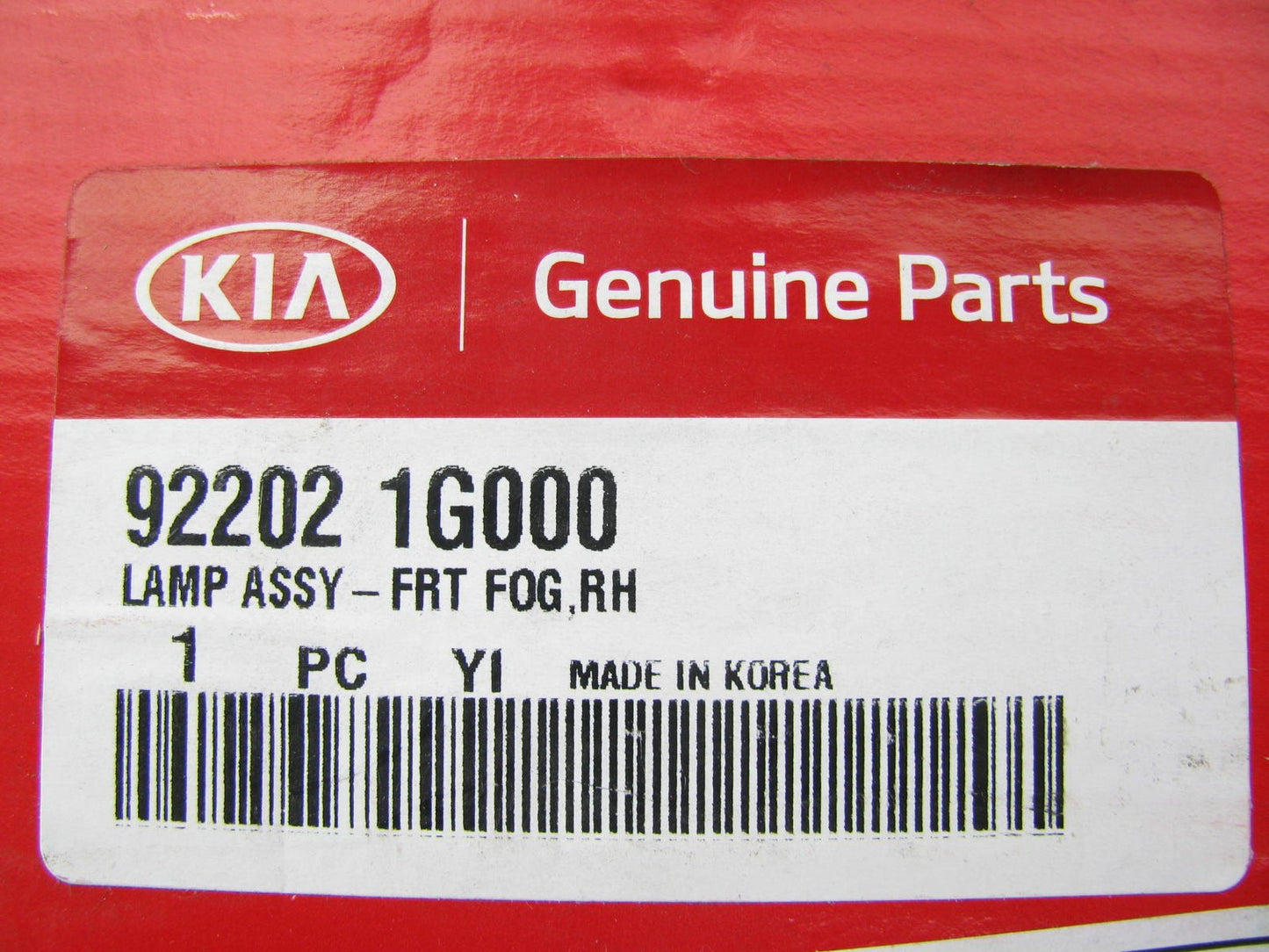 New OEM Right Passenger Side Fog Lamp Light For 06-07 Kia Rio 922021G000
