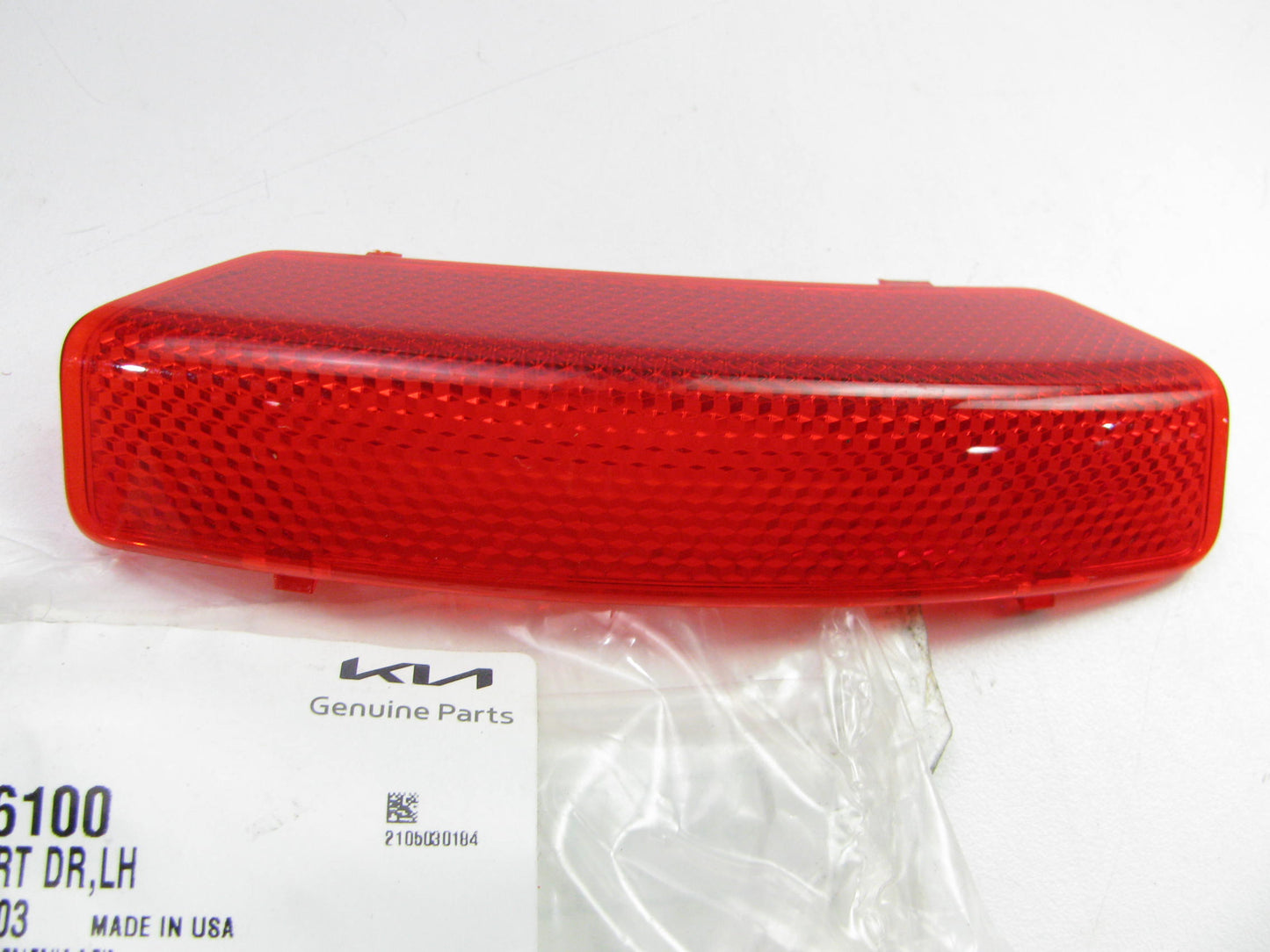 Front Left Drivers Side Door Red Reflector For 2016-2020 Kia Sorento 92631C6100