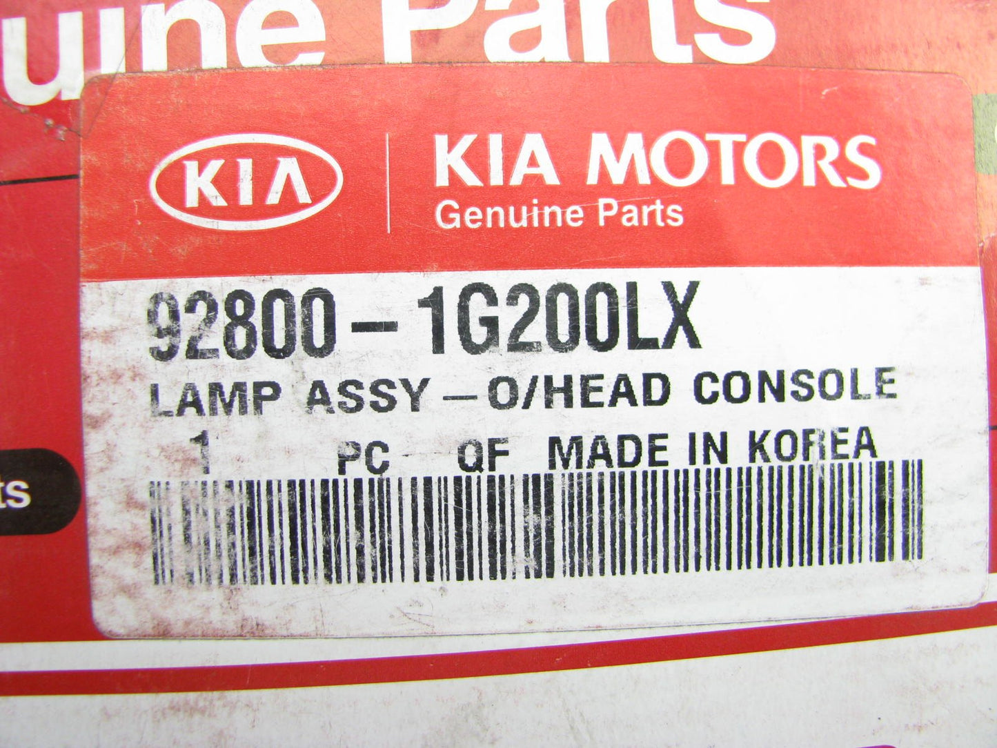 NEW OEM Overhead Console Reading Light Lamp Bin GRAY For 2006-2008 Kia Rio