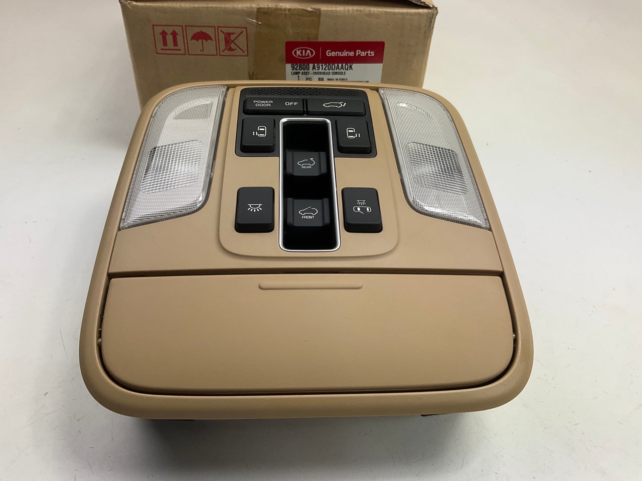 NEW Tan Overhead Console Map Light Lamp OEM For 15-16 Kia Sedona 92800A9120DAAQK