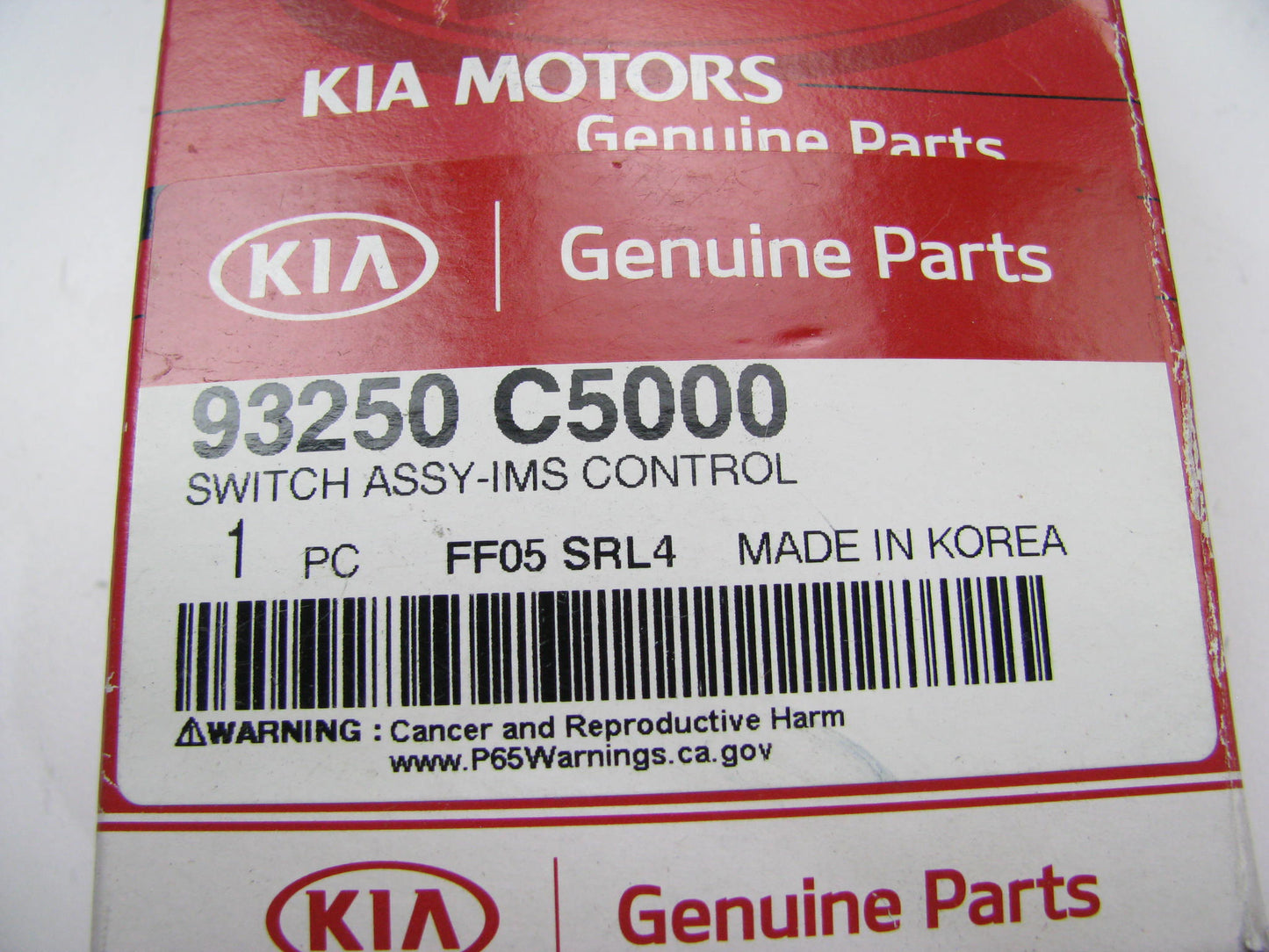 Driver Front Left Seat Memory Control Switch OEM For 16-20 Sorento 93250C5000