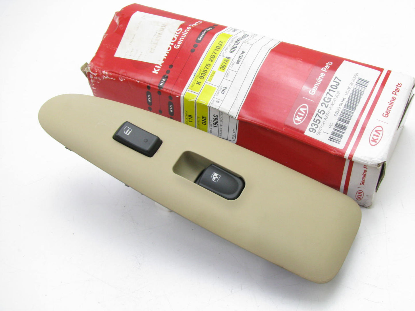 Front Right Power Window Door Lock Switch Beige OEM For 09-10 Optima 935752G710