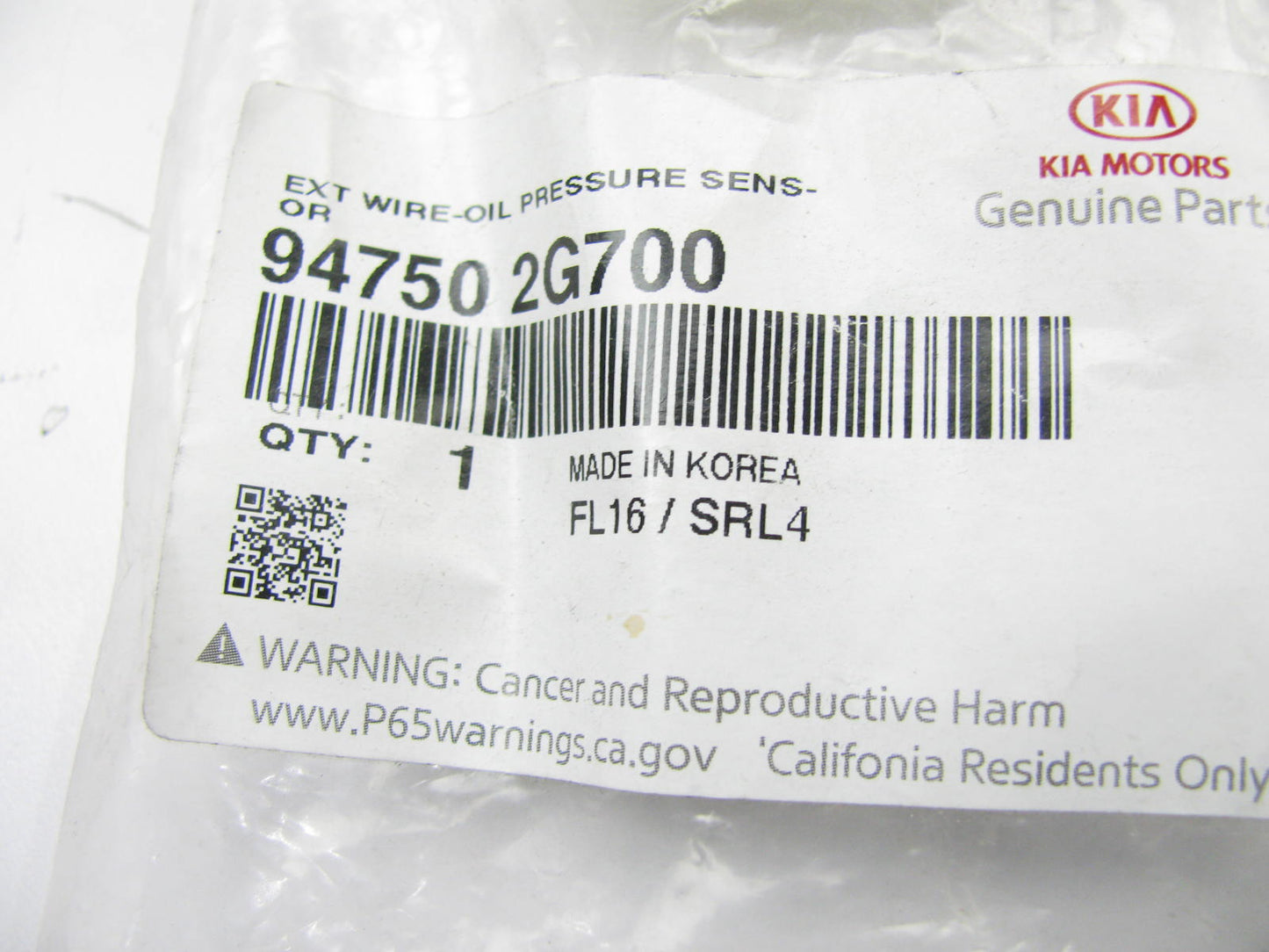 NEW Oil Pressue Sensor Extension Wire Wiring Harness OEM For Kia 947502G700