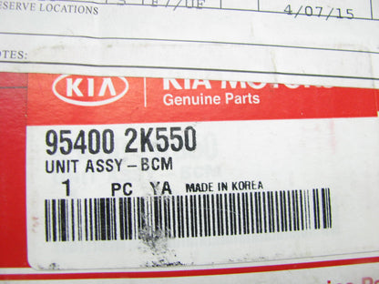NEW - OEM BCM Body Control Module For 2012-13 Kia Soul 954002K550 MANUAL TRANS.