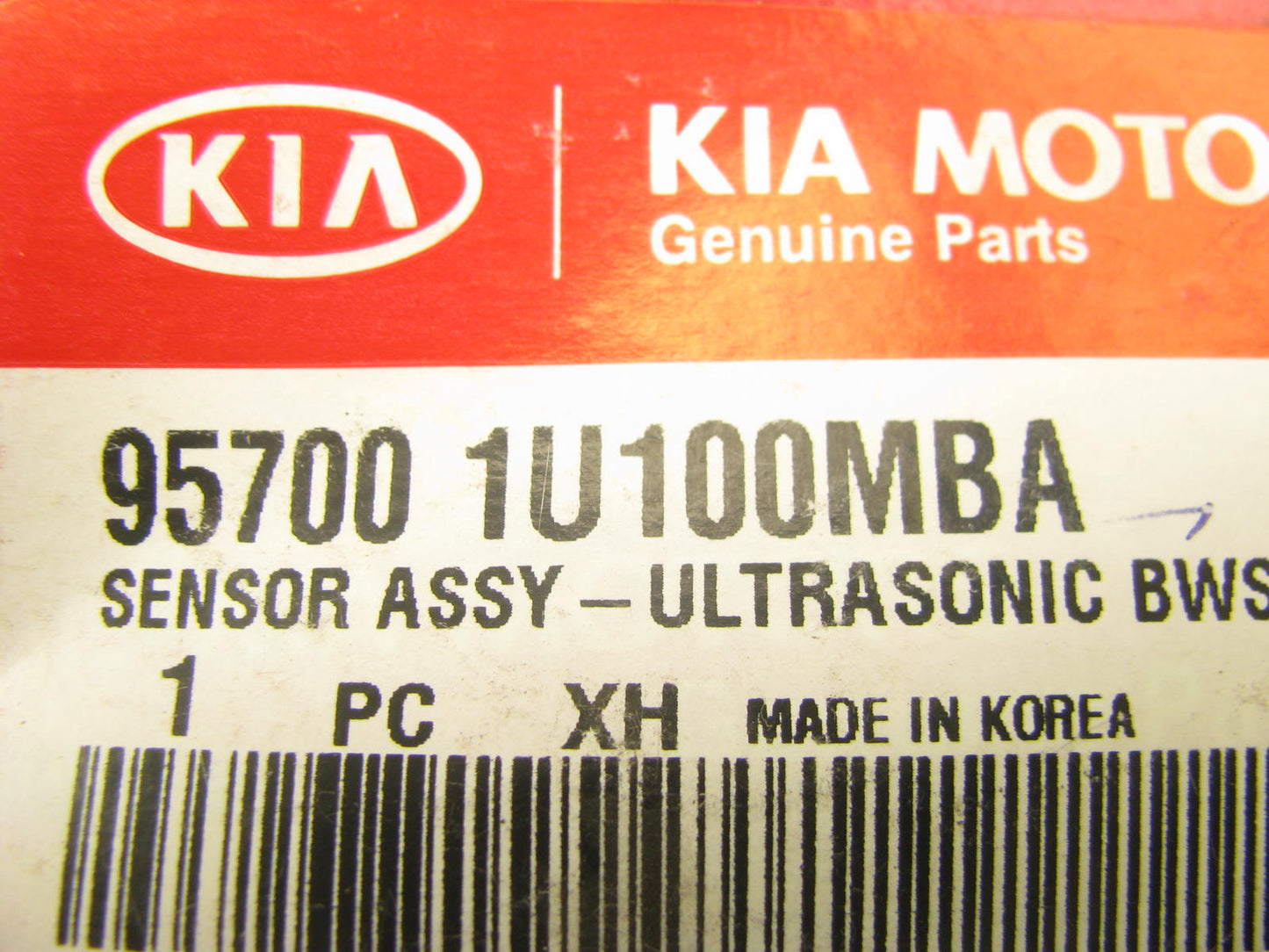 NEW - OEM 957001U100MBA Rear Parking Aid Sensor For 2009-2012 Kia Sorento