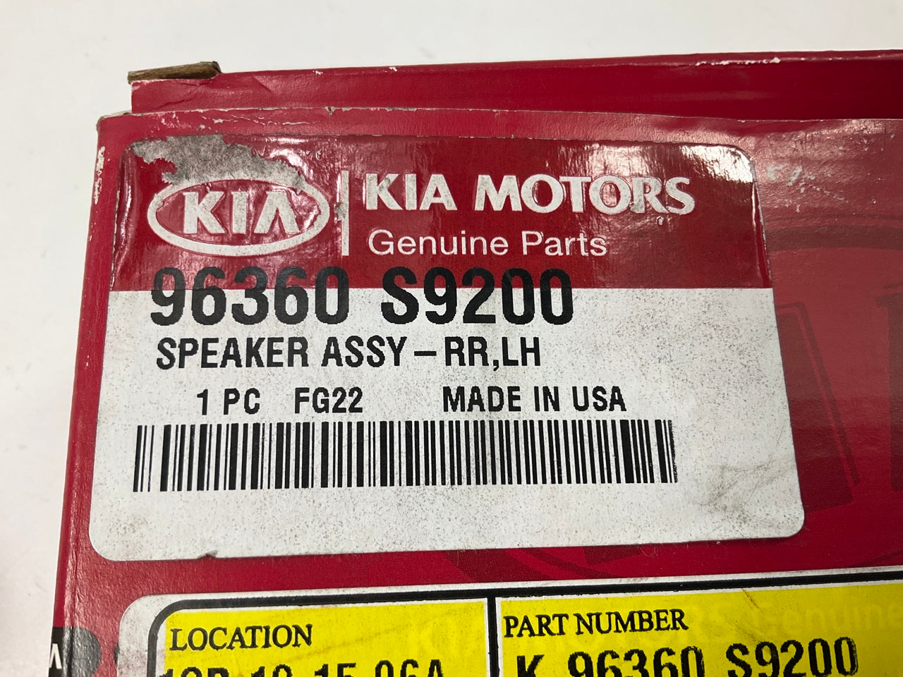 NEW - OEM 96360S9200 Rear Left Quarter Speaker For 2020-2024 Kia Telluride