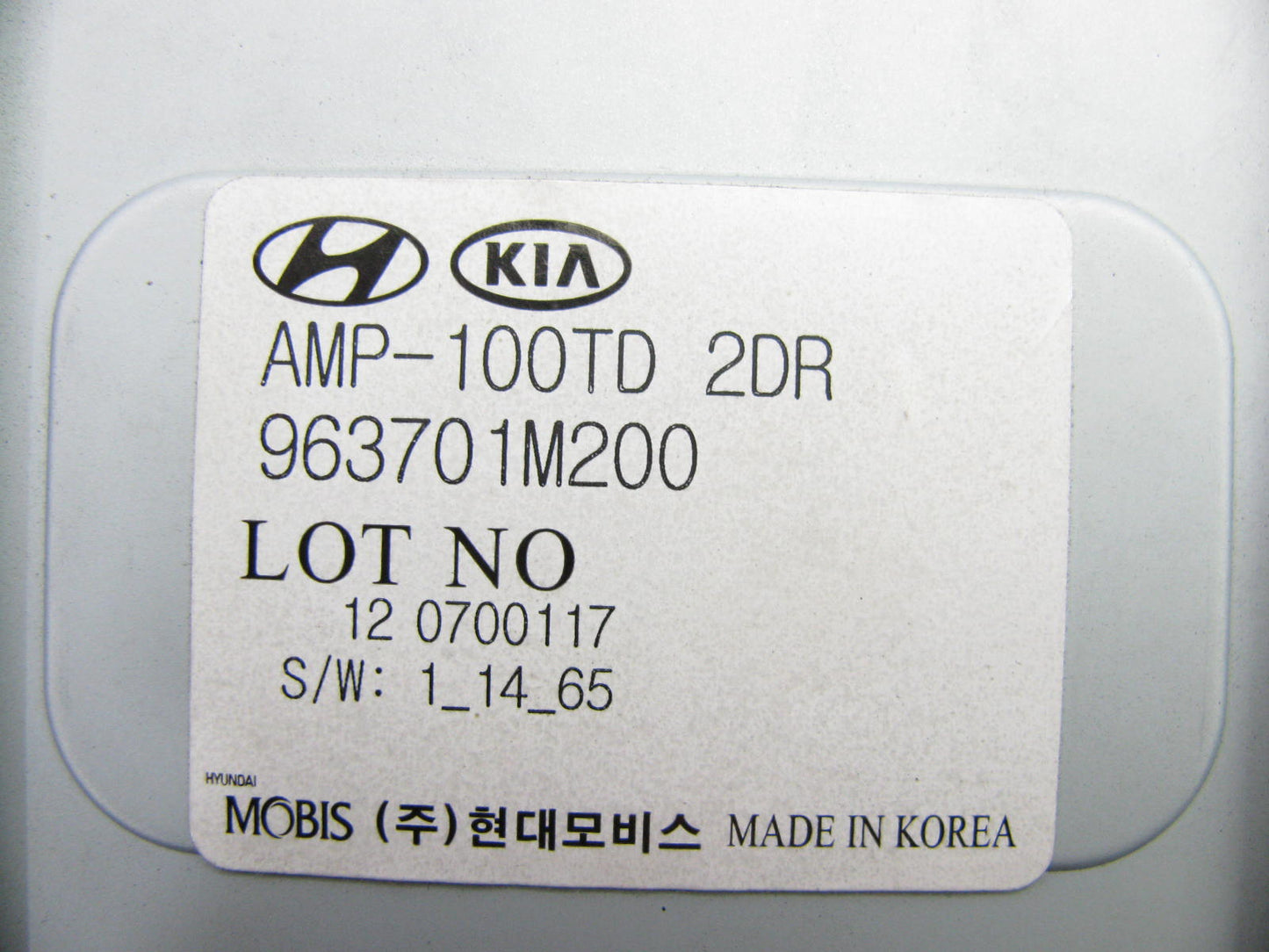 New OEM Radio Amplifier 963701M200 Genuine For 2010-2013 Kia Forte Koup Type 2