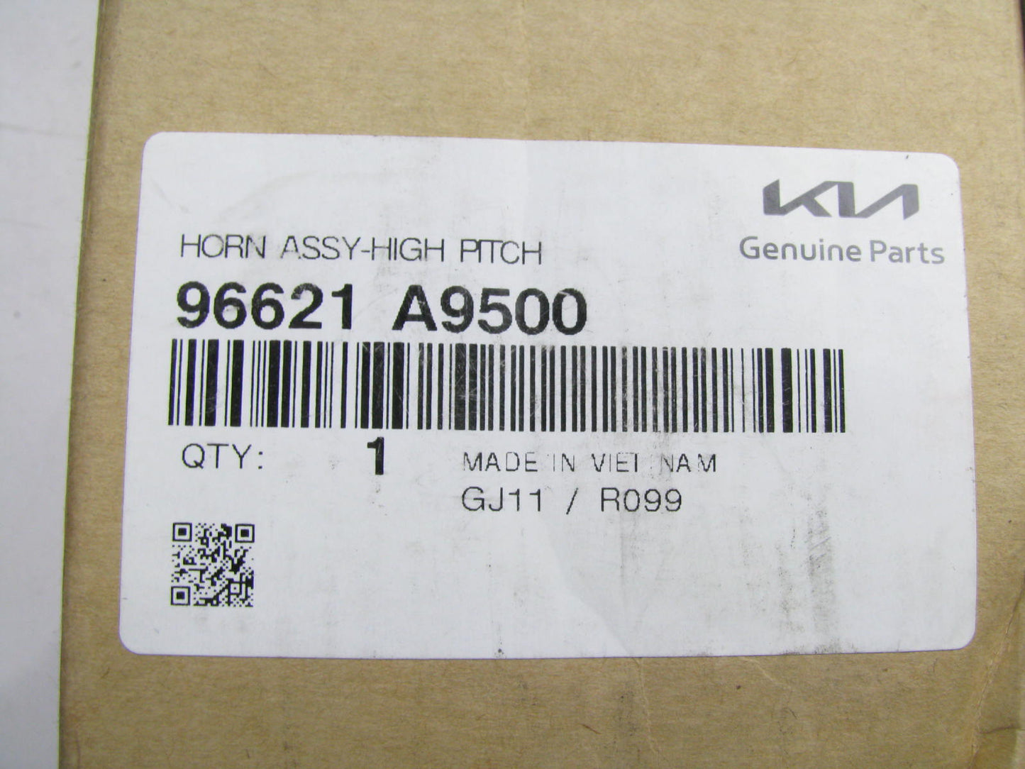 NEW GENUINE High Pitch Horn OEM For 2019-2021 Kia Sedona 96621A9500