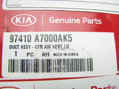 New OEM Center Left Driver Side A/C Air Duct For 14-18 Kia Forte 97410A7000AK5