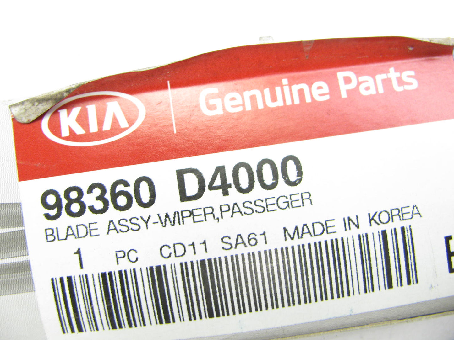 NEW - OEM 98360D4000 Front Right Windshield Wiper Blade For Kia