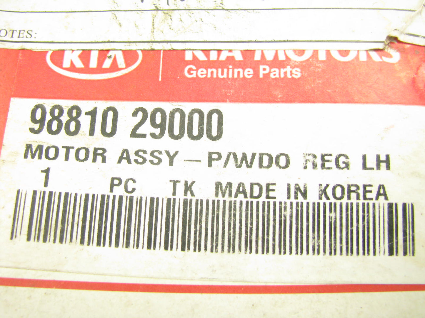 NEW 9881029000 FRONT LEFT Power Window Motor Regulator OEM For 01-06 Optima