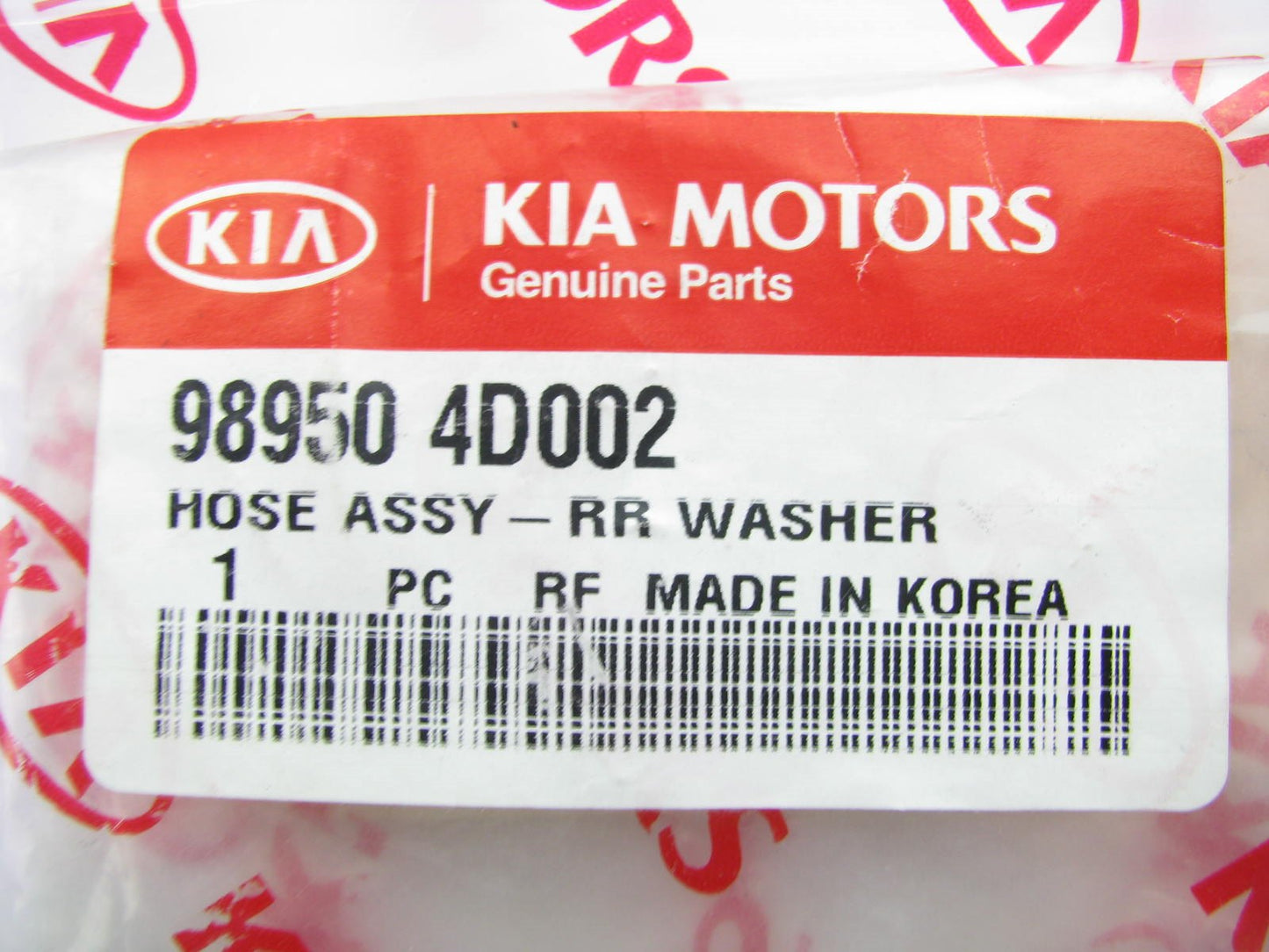 NEW - OEM GENUINE Rear Window Washer Hose Tube For 2007-12 Kia Sedona 989504D002
